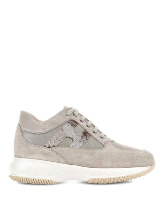 Hogan Interactive Suede Sneakers With Sequins