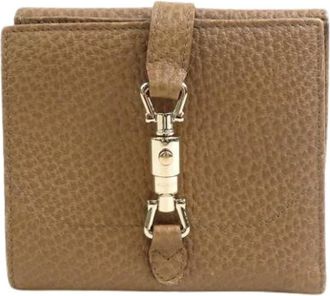 Gucci Pre-owned Leren Portemonnee - unisex - Vintage Accessoires - Bruin - ONE Size - Leer - Vintage