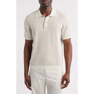 Robert Barakett Ronric Polo Sweater in Sand at Nordstrom, Size Xx-Large