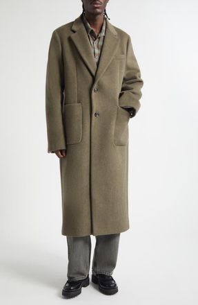 Our Legacy Robe Wool Blend Overcoat in Distruptive Moss Kilo Melton at Nordstrom, Size 34 Us