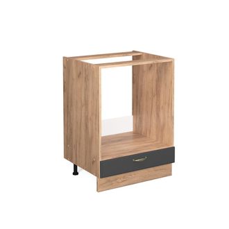 Vicco Armario Para Horno Empotrado Fame-line, Antracita-oro, 60 Cm Sin Encimera Vicco