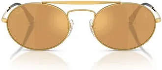 Ray-Ban 54mm Ferrari Oval Sunglasses in Legend Gold /Brown at Nordstrom