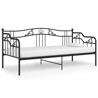 Berkfield Home Sofa Bed Frame Black Metal 90x200 cm