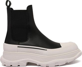Alexander McQueen Zwarte Chelsea Tread Laarzen - Dames - Chelseaboots - Zwart - 35 EU - Leer - Schoenen