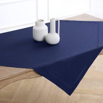 Solino Home Linen Table Throw - Classic Hemstitch, 52 x 52 Inch, 52 x 52 Inch in Navy at Nordstrom, Size Medium
