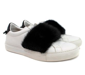 Givenchy White & Black Mink Urban Knots Trainers Size 36