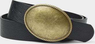 Simons Womens Brushed XL buckle wide belt