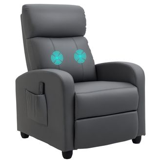 HOMCOM Homcom - Sill&oacute;n De Masaje Relax Reclinable Con Mando A Distancia 2 Zonas De Masaje 8 Programas 5 Niveles De Intensidad Y Temporizador Tapizado En Pu 6