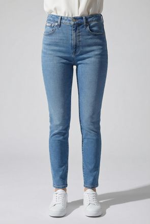 Calvin Klein Jeans Skinny-fit-Jeans CALVIN KLEIN JEANS HGH RS SKNNY ANKL JN, Damen, Gr. 28, N-Gr, wildwood, Denim/Jeans, Obermaterial: 80% Baumwolle, 12% Polyester, 6% E