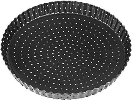 DOITOOL Moule À Pizza Antiadhésif Avec Trous Et Fond Amovible En Acier