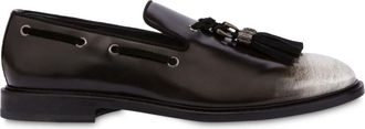 Moschino tassel-detail leather loafers - men - Calf Leather/Calf Leather/Calf Leather - 41 - Black