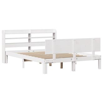 Berkfield Home Beautiful Bed Frame with Headboard without Mattress White 140x200 cm