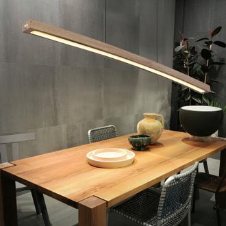 Globo Lighting Lampada a sospensione a led plafoniera lampada a sospensione lampada da sala da pranzo lampada da soggiorno, metallo mdf aspetto legno grafite