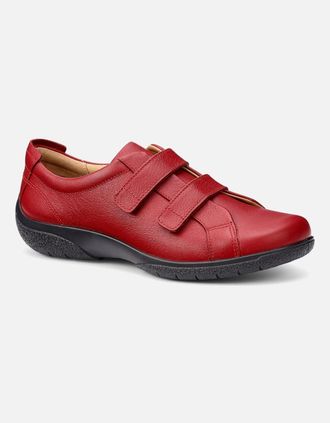 Hotter Womens Leap II Womens Extra Wide Fit Shoes - Red - Size: 6.5