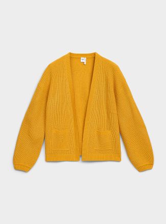 Twik Womens Shaker rib open Cardigan Sweater