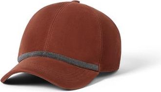 Brunello Cucinelli Baseball Cap with monili in Firebrick at Nordstrom, Size X-Small