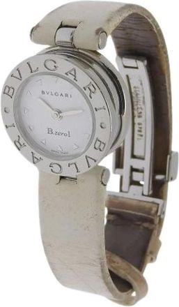 Bulgari Pre-owned Watches, female, White, Size: ONE SIZE Pre-owned B-zero1 Stainless Steel Quartz Watch