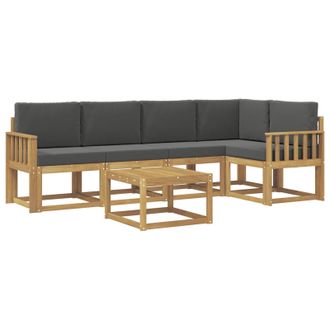 vidaXL Conjunto De Sof&aacute;s De Exterior 6 Pcs Blanco Y Antracita Vidaxl
