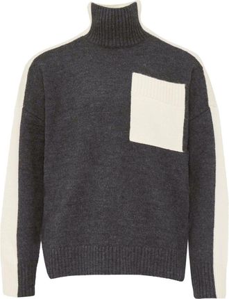 J.W.Anderson Dark Grey Color-Block Cardigan