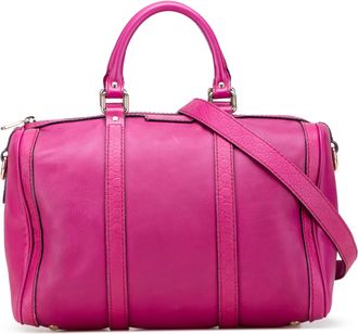 Gucci Pre-owned Womens Boston Duffle Adjustable Strap - Fuschia Leather - One Size