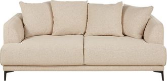 Maisons du monde Sof&aacute; de 3 plazas de tela de rizo beige