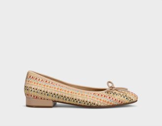 Vaneli Womens Theo Ballerina Flat Shoes In Natural Multi Holdo