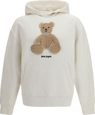 Palm Angels Beige Katoenen Hoodie