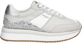 Twinset Sneakers - Dames - Sneakers - Grijs - 40 EU - Leer - Schoenen