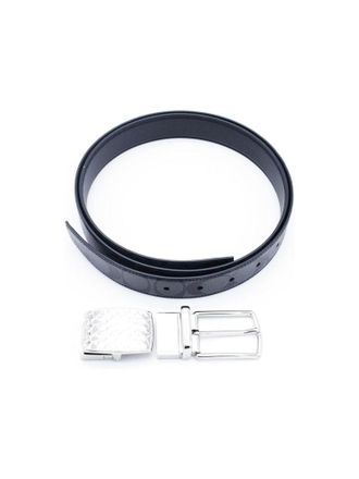 Coach Mens Belt Charcoal-Black Leather Accessories