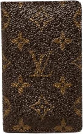Louis Vuitton Pre-owned Monogram Card Case - Dames - Vintage Accessoires - Bruin - ONE Size - Leer - Vintage