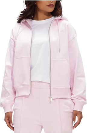 Calvin Klein Hoodies & sweatvesten, Dames, Roze, XS, Katoen, Archive Logo French Terry Zip Hoodie