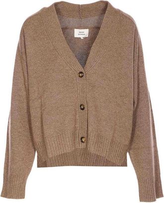 Loulou Studio Beige Kaia Cardigan Buttons Closure