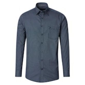 Casamoda Heren, Overhemden, Blauw, Maat: L Katoen