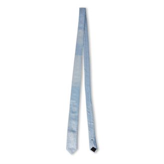 HUGO BOSS Micro Raster Jacquard Stropdas (Medium Blauw)