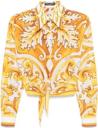 Dolce & Gabbana Majolica-Print Shirt - Womens - Cotton