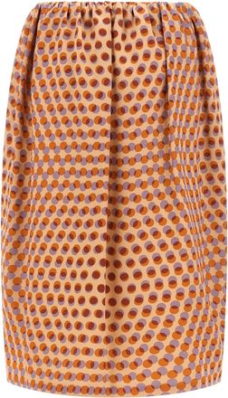 Dries Van Noten Womens Multicolor Silk Midi Skirt