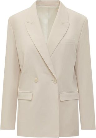 Isabel Marant Jassen, Dames, Beige, S, Leer, Blazers
