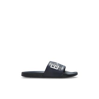 Emporio Armani Rubberen slippers met logo - Heren - Sandalen - Blauw - 36 EU - Schoenen
