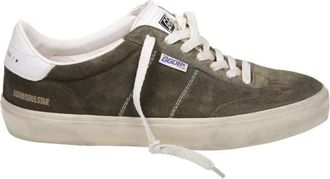 Golden Goose Suede Leather Trainers Olive Green
