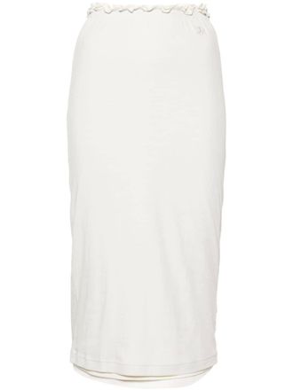 Jil Sander Gelaagde katoenen midi-rok - Beige