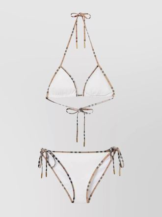 Burberry VINTAGE bikini with beaded triangle detail