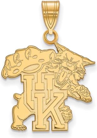 Diamond2Deal 10k Yellow Gold Kentucky U-K Wildcat Large Pendant