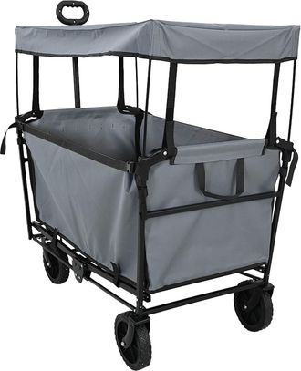 vidaXL Carro De Compras Plegable Con Frenos Gris 105 X 56,5 X 116 Cm Vidaxl