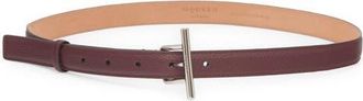 Alexander McQueen Sling Leather Belt in Cranberry/Silver at Nordstrom, Size 100
