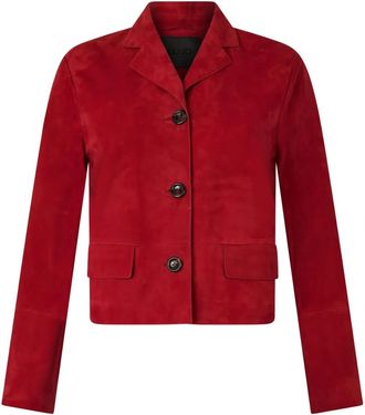 Liu Jo Giacca in pelle scamosciata - Rosso
