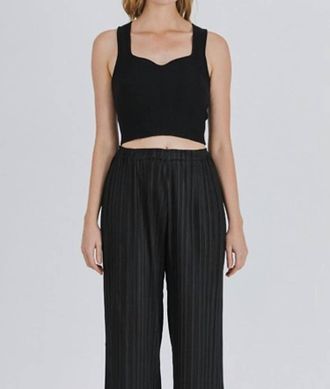 All : Row Maila Sleeveless Knit Top In Black