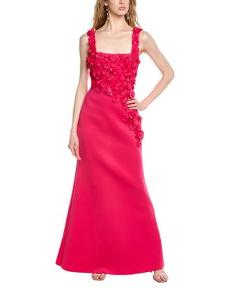 Badgley Mischka Cutout Appliques Gown