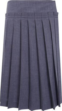 Ami Midi Pleated Skirt
