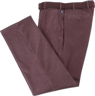 Br&uuml;hl Mens Montana Casual Trousers - Red - W34 L32