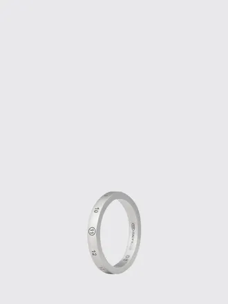 Maison Margiela Contrast Engraved Numeric Logo Ring in 925 Silver